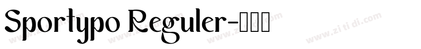 Sportypo Reguler字体转换
